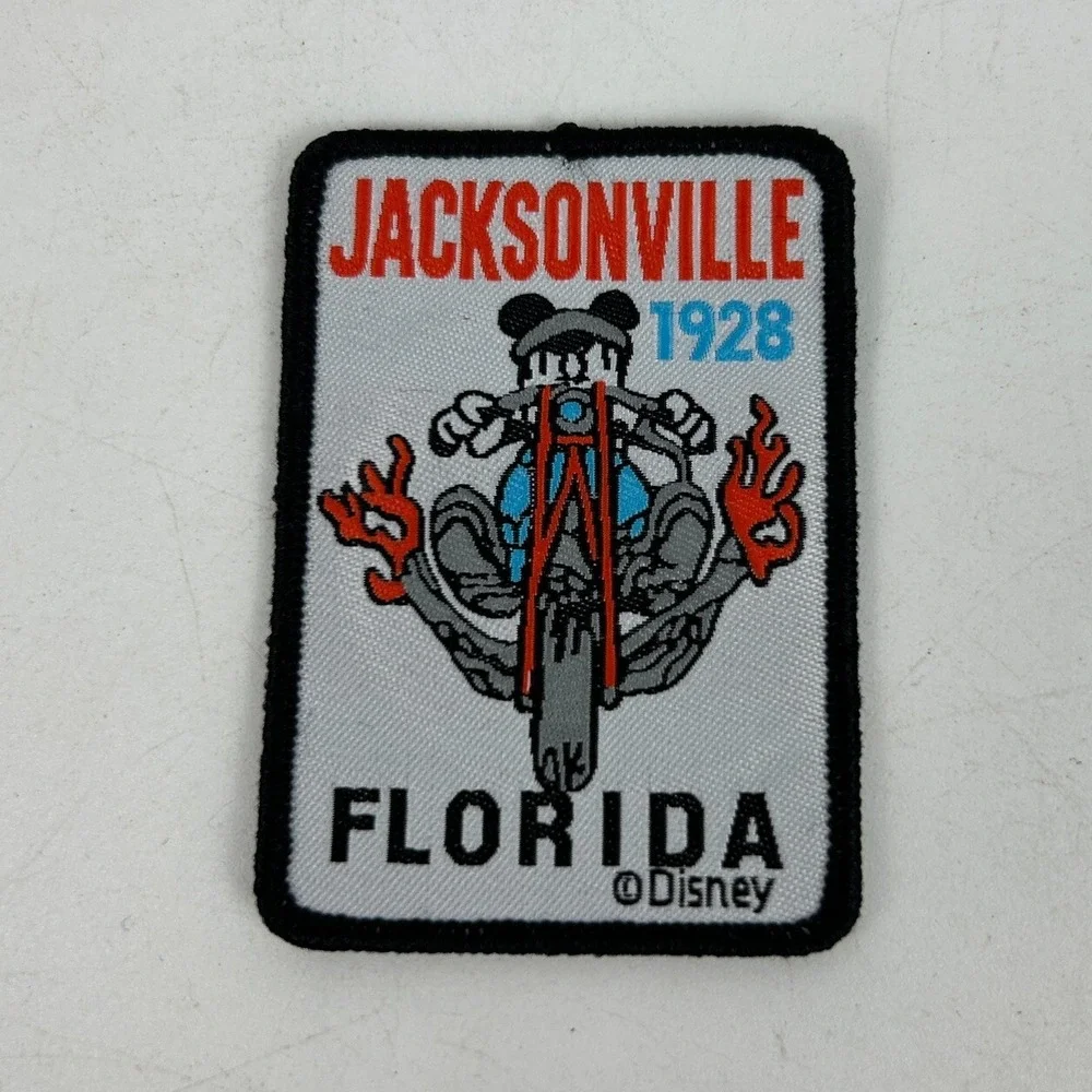 1928‎ Disney Mickey Mouse Bike Rider Jacksonville Florida Iron-on Patch